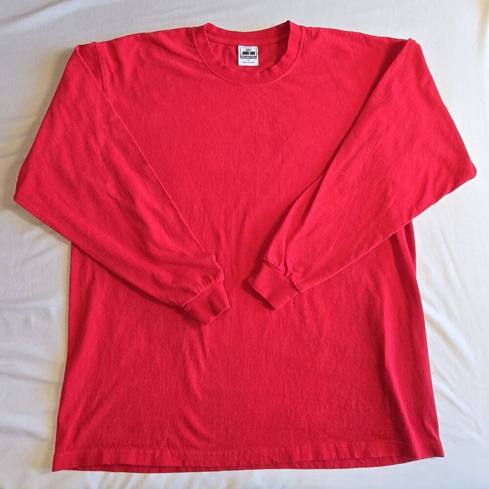 John Son Men's XL Red Super Heavyweight Red Long Sleeve Shirt